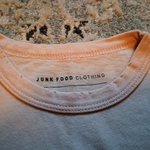 Anthropologie / Junk Food Clothing "Enjoy Your Journey" XS Pink Tee - Picture 4 of 6